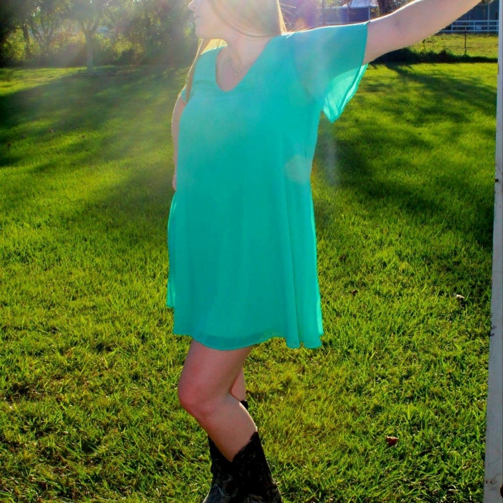 💚NEW💚Mint Chiffon Dress